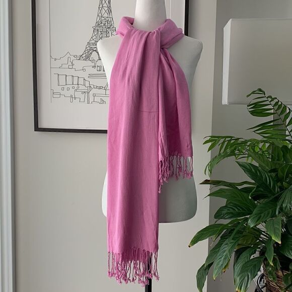 💜Large Pashmina Scarf light pink purple - Picture 2 of 7